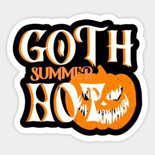 Hot Goth Summer -Horror Smiling Pumpkin Sticker